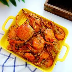 辣炒螃蟹大蝦的做法-香辣味炒菜譜